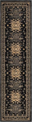 Tapete decorativo Unique Loom 80x305 cm negro y gris miniatura 3