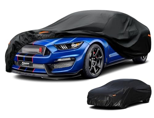 Image of Kayme 10 Layers Coupe Car Cover Waterproof All Weather [See Vehicle Size Chart for Accurate Fit] Heavy Duty Full Exterior Cover for Automobiles Sun Rain Snow UV Protection. Size C4 (See Size Chart)