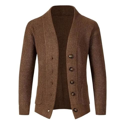 Men's Cardigan Sweater Casual Long Sleeve Thickened Single Breasted Knit Cardigans3