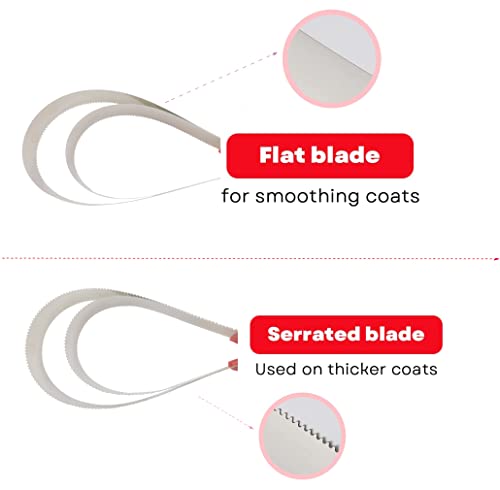 NRTFE Shedding Blade Horse Brush Scraper Stainless Steel Shed Blade for Dogs (two loops) - Thumbnail 3