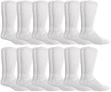 Yacht & Smith Men's Diabetic Neuropathy Edema Socks, Cotton Crew, Ankle Medical Sock