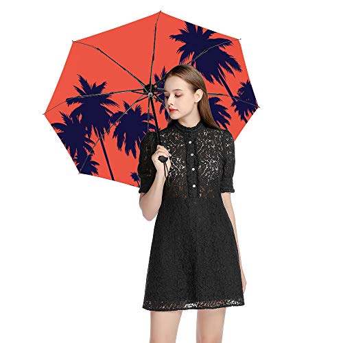 Parapluie pliable manuel coupe-vent protégeant de la pluie et des UV mer - 4