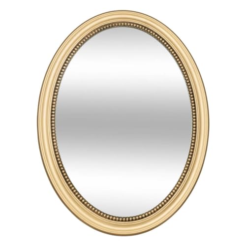Atmosphera - Miroir Ovale Mural Victoria Doré - 53 x 40 cm, Style Romantique - pour Entrée, Salon, Chambre