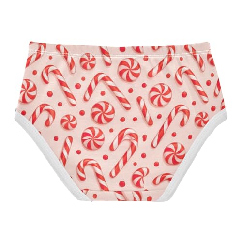 Joisal Girls Underwear Toddler 2t Cotton Cute Panties Girl Funny Briefs Underpants Red White Pink Canes Candy2