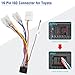 Jayubien Radio Wiring Harness for Toyota ISO Wire Harness Replacement 16Pin Android Car Stereo Adapter with 20Pin SWC Plug Reverse Cable Butt Connector 2012 and Below