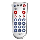 Lieferumfang: Fernbedienung Vivanco UR Z2 2-in-1 Universal TV/DVB-Fernbedienung mit großen Tasten silber