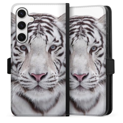 Etui Samsung S24+ antichoc à rabat pour éviter les rayures d'écran tigre