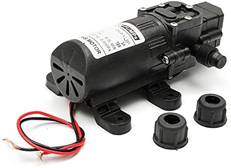 Mini Submersible Portable Electric Water Pump DC 12V 130PSI 6L/Min Water High Pressure Diaphragm Water Pump Self Priming Pump Automatic Switch(Straight)