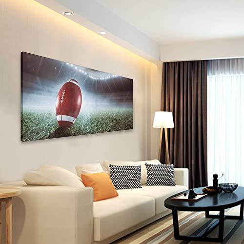 American Football Rugby Field Competition Poster Boys' Room Aesthetic Poster Canvas Art Poster And Wall Art Picture Print Modern Family Bedroom Decor 24X48Inch(60X120Cm) Frame-Style #TOP3