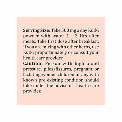 Herbsforever Kutki Powder – Picrorhiza Kurroa – Helps In Liver Health – Blood Purifier – Non Gmo, Organic, Vegan – 230 Gms #TOP2