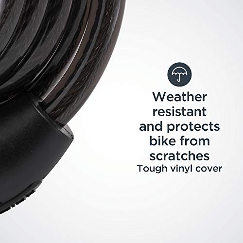 Schwinn Anti Theft Bike Lock, Security Level 1, Combination Lock, 6 Foot , Black #TOP3