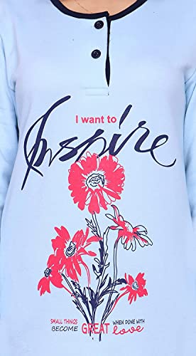 Image of Winter Wear Warm & Printed Night Suit Set of Shirt & Pyjama | Nightwear Suits for Women (NW-101)
