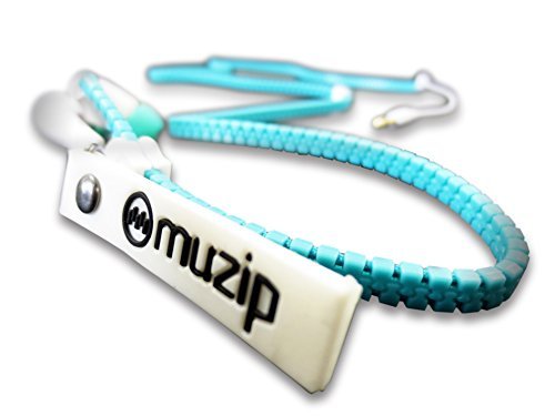 Muzip Zipper Earphones - Una experiencia de sonido de alta calidad hecho por ALPEX verde esmeralda Chali-otoko