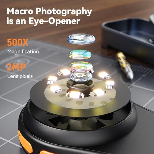 Microscope de poche numérique 200X écran IPS compatible PC Windows pour observation LED - 2