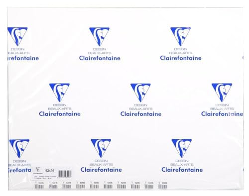 Clairefontaine 93496C papier peinture acrylique 50x65 cm grain 360g support beaux-arts