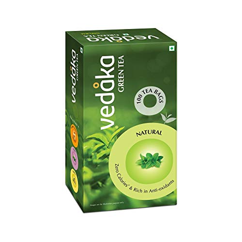 Image of Amazon Brand ? Vedaka Green Tea, Natural, 100 Bags (Pack of 3)