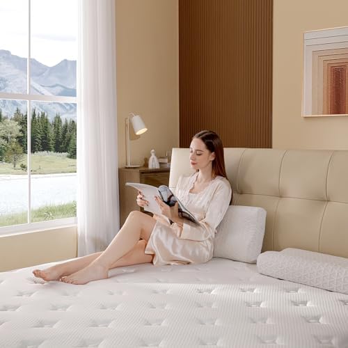 10 Inch Queen Mattress Memory Foam and Spring Hybrid Mattresses,Medium Firm Feel Grey Mattress in a Box,Quality Comfort and Adaptive Support Breathable Cooling