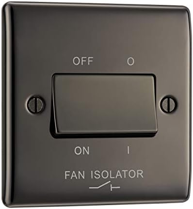 Buy BG Electrical Single Wall Light Switch, 2 Way, Screwless Front Plate Slim Profile Premium Flatplate Matt Black 20 A 16 Ax Ffb 12 - View #8