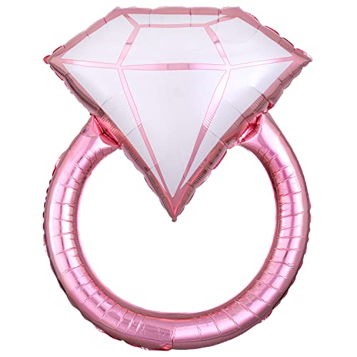 SuperShape XL Blush Wedding Ring Foil Balloon