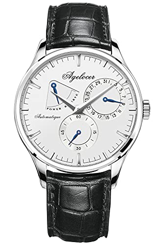 Agelocer Herren Top Brand Ultra Dünn Automatische Mechanische Farbverlauf Zifferblatt Kalender Uhr, RI:4101A1, Mechanisch