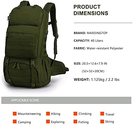 mardingtop 40l tactical backpack
