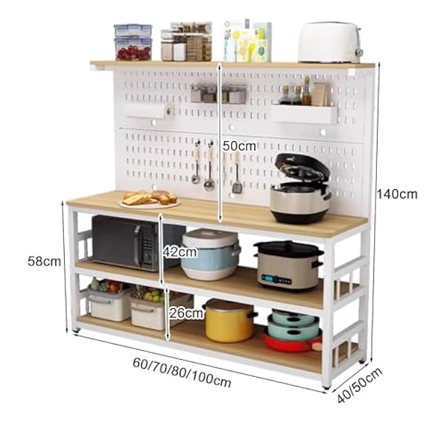 Home Storage RacksWhite Bakers Rack Coffee Station Cabinet Multi Functional Kitchen Pantry Storage for Living Room Bedroom Home Office Modern Design Space Saving Solution-7p1BI5m7