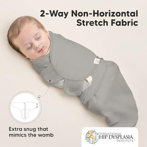 Image of 3-Pack Organic Baby Swaddle Sleep Sacks - Swaddles for Newborns, Infant 0-3 Months, Baby Girls, Boys, Soft & Snug Newborn Sleep Sack, Nursery Swaddling Blankets (Ripple, OS)