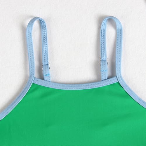 Image of Little Girl Swimsuit Casual Swimwear Kids Two Piece Color Block Bathing Suits Beach Bikini Set 3-12Years