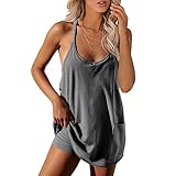 Material : Women’s tennis dress with built-in romper is made of breathable and soft fabric. Stretchy, skin friendly and lightweight keeps you cool in workout and daily wear Feature : This casual mini dress is cute and stylish with built-in romper, ea...