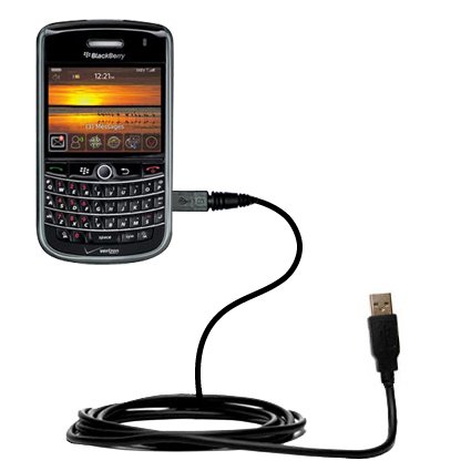 Gomadic USB Data Hot Sync Straight Cable for The BlackBerry Tour with Charge Function – Two Functions in one Unique TipExchange Enabled Cable