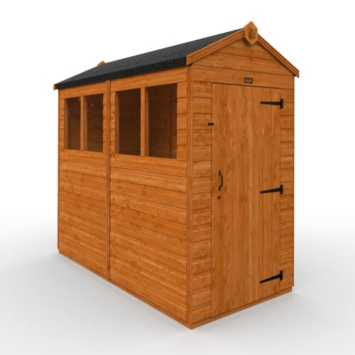 TigerFlex Shiplap Apex Single Door Windows Wooden Garden Shed 8 x 4 ft