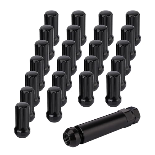 Image of 9 /16-18 * 50 Black Wheel Lug nut with 7 Slots Factory Style - Suitable for aftermarket Wheels, electroplated Lug nut is Healthy (32), KDL004