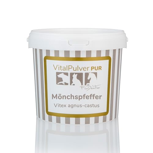 Für Dein Tier VitalPulver Pur | Mönchspfeffer (1 x 300 g) | Ergänzung der Fütterung für Hunde Katzen und Pferde | Pflanzliche Unterstützung für Vitalität und Fellwechsel | Reich an Iridoidglykosiden