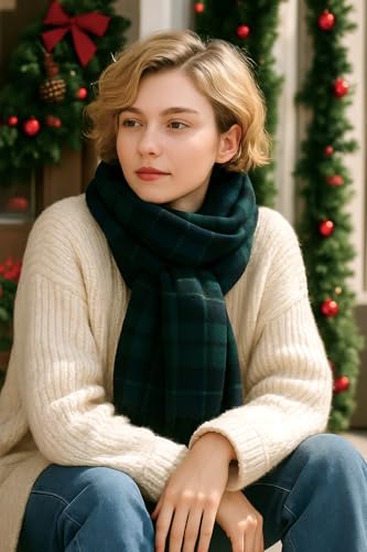 Achillea Oversized Scottish Tartan Plaid Shawl Wrap – Soft Cashmere Feel Winter Scarf, 80" x 30"2