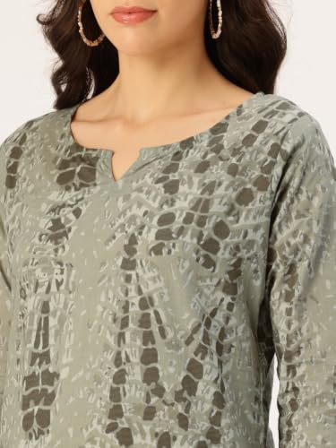 Image of Elegant Printed Short Kurti - Soft Cotton, Everyday Style, Sizes S-XXL.