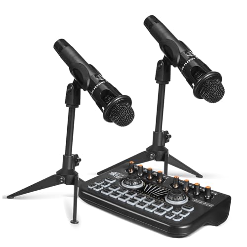 Yardwe Kit de Equipo para Podcast con Micrófono para Podcast y Tarjeta de Sonido para Streaming para Estudio de Producción y Grabación de Música Casa Incluye Mezclador de Audio Profesi