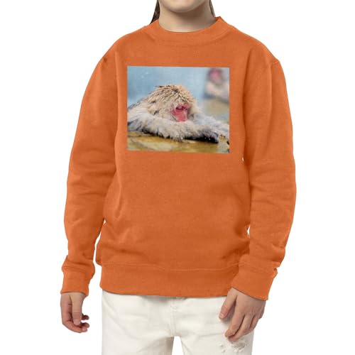 Sweatshirt enfant macaque source eau chaude Japon animaux Jigokudani pull - 3