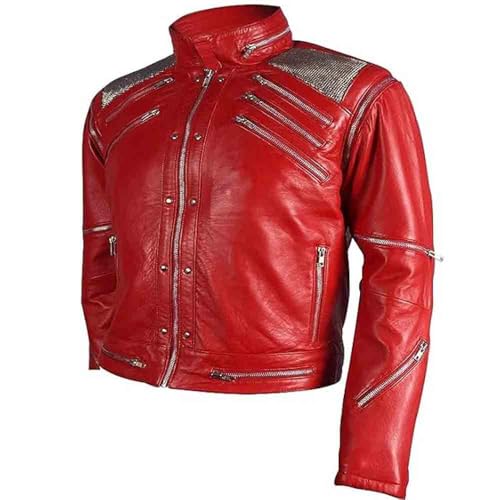 Beat-IT Jacket Micheal Red Faux Leather Jacket, Premium Quality4