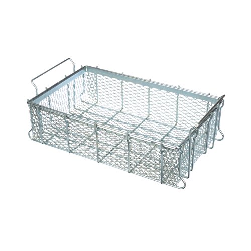 Marlin Steel Expanded Metal Tote Basket, Plain Steel, Zinc Plated (21\"L x 13.25\"W x 6\"H)