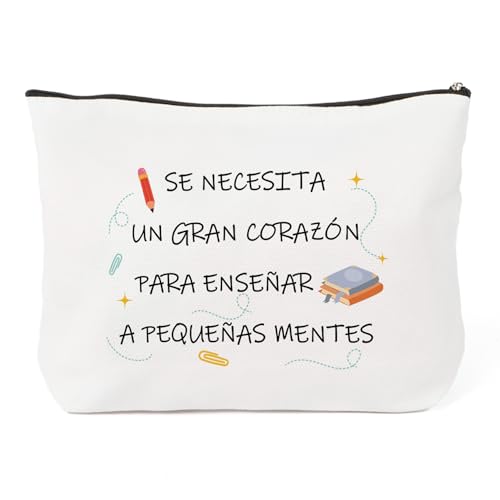 Regalo Profesora Bolsa Maquillaje Regalos para Maestras Regalo para Profesora Infantil Regalos para Profesoras Profesores Profesoras Primaria Profesor Maestra Aniversario Neceser de Cosméticos