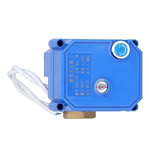 Spacnana Zawór Kulowy z Napędem Silnikowym Mosiądz DN15 Mini Elektryczny Zawór Kulowy DC12V BSP Prosty IP67 1,0Mpa ze Wskazaniem Przełącznika do Sterowania Rurociągiem Uzdatniania Wody
