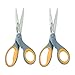 Westcott 8" Straight Titanium Bonded Scissors, Grey/Yellow, 2 Per Pack