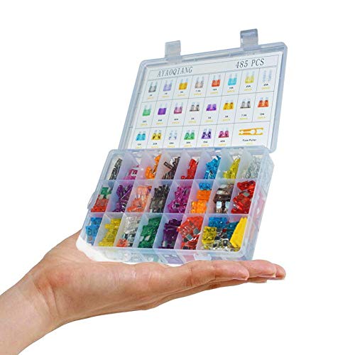 485Pcs Assorted Medium & Standard Auto Car Truck Blade Fuses Assortment - 2A 3A 5A 7.5A 10A 15A 20A 25A 30A 35A 40A-Atc/Apr/Ato+Atm Boat Automotive Replacement Fuses Kit #TOP7