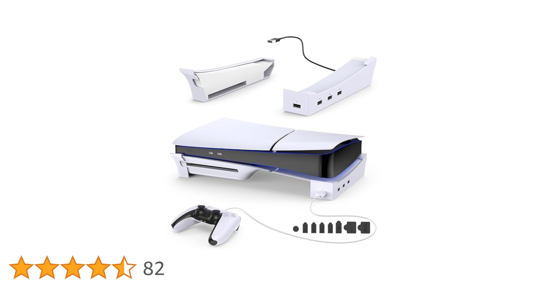 新品未開封 PS5本体 多機能スタンド付 PS5 スタンド 縦置き 多機能冷却ファン機能付き コントローラー