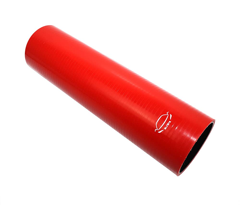 LTI-DIRECTLTI Universal (305mm) 12" Length 4-Ply Reinforced High Performance (70mm) 2.75" ID Straight Coupler Silicone Hose (2.75" RED)