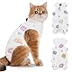 LOMSIA Katzenbody Op Leckschutz Katze Body Operation Kastrationsbody Katze Op Body für Katzen Nach Op Kastration Katzenanzug Katzenbekleidung Op Body Katze Halskrause Alternative,4–7kg(bunte Katzen)