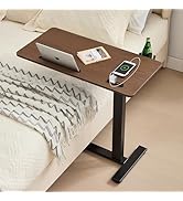 Amazon｜LEADHIGH サイドテーブル キャスター付き 昇降式デスク