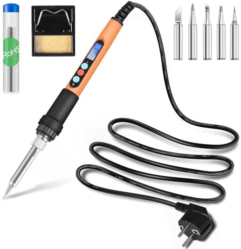 HANDSKIT soldador de estaño, kit de soldadura 90W, kit 8 en 1 sol...
