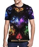 BVAFWO 3D Print Fashion Short Sleeve Adult Mortal T-Shirt for Men and Woman_06_S
