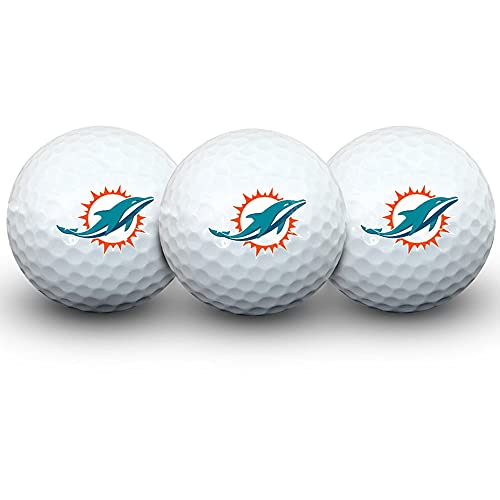 Team Effort Miami Dolphins Pack of 3 Golf Balls